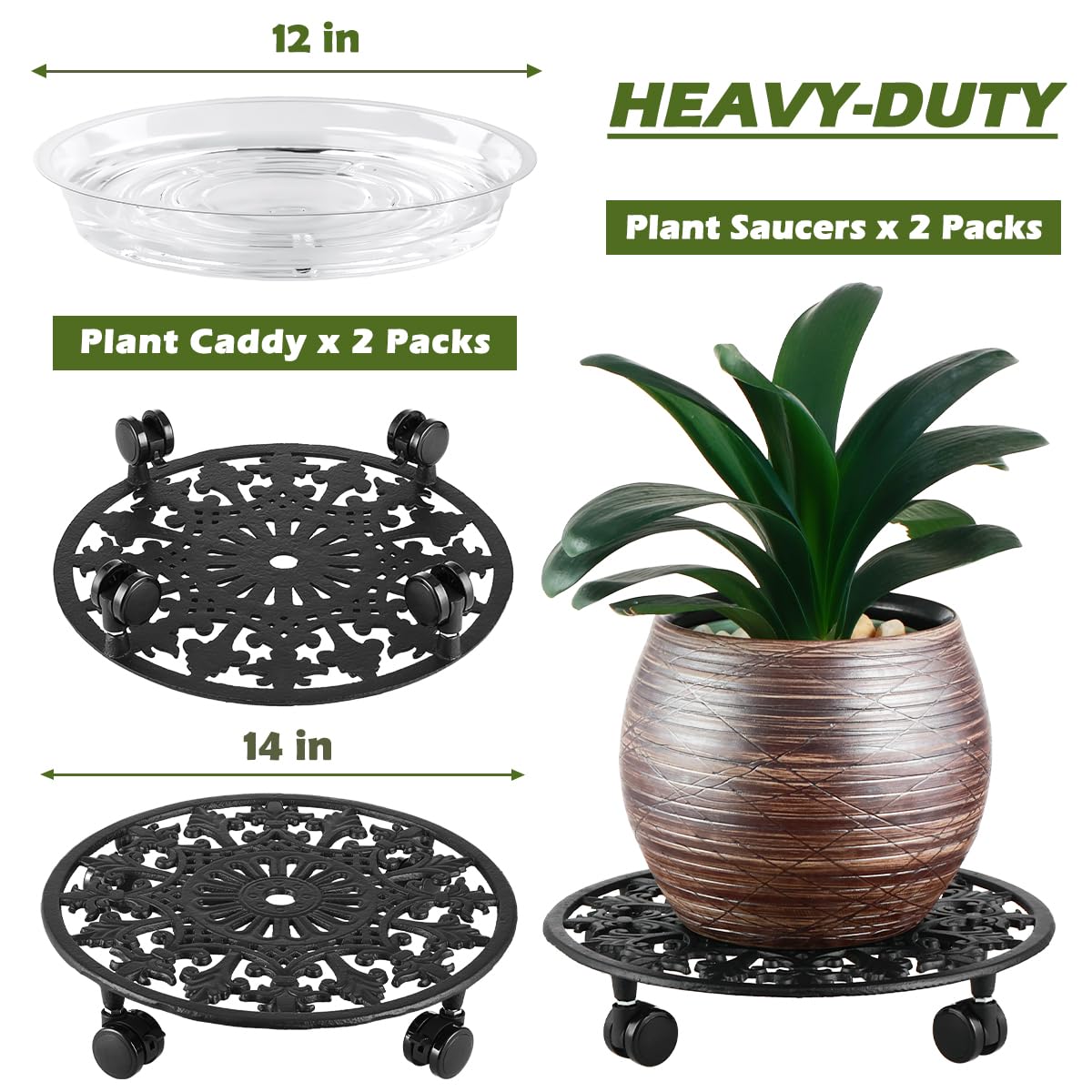 PlanterHoma top view saucer catching overflow to protect surfaces
