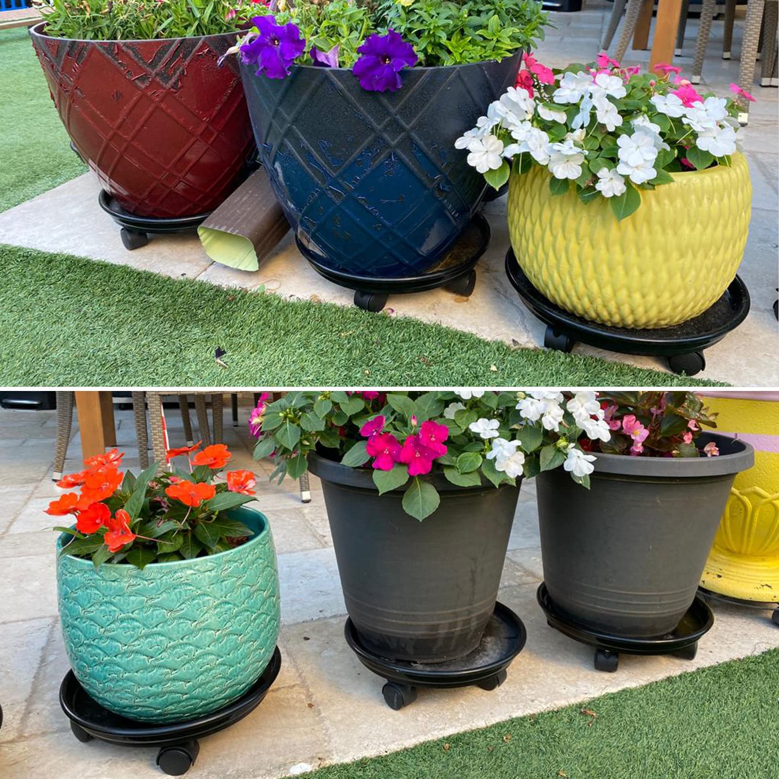 Planterhoma tray catching water demonstrating floor protection and cleanliness