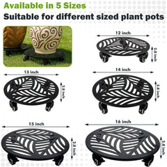 Planterhoma caster wheel with lock engaged demonstrating stable mobility and secure positioning