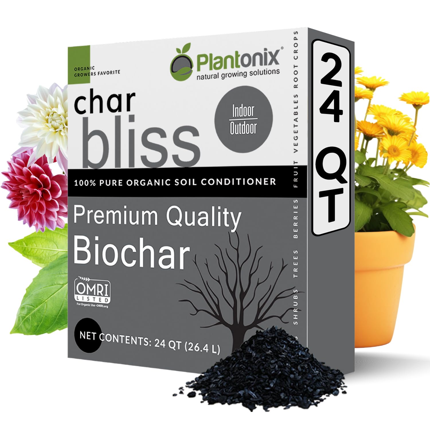 plantonix Char Bliss front bag showing product and volume benefits