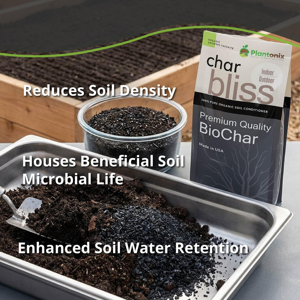 plantonix Char Bliss around roots illustrating better aeration benefits