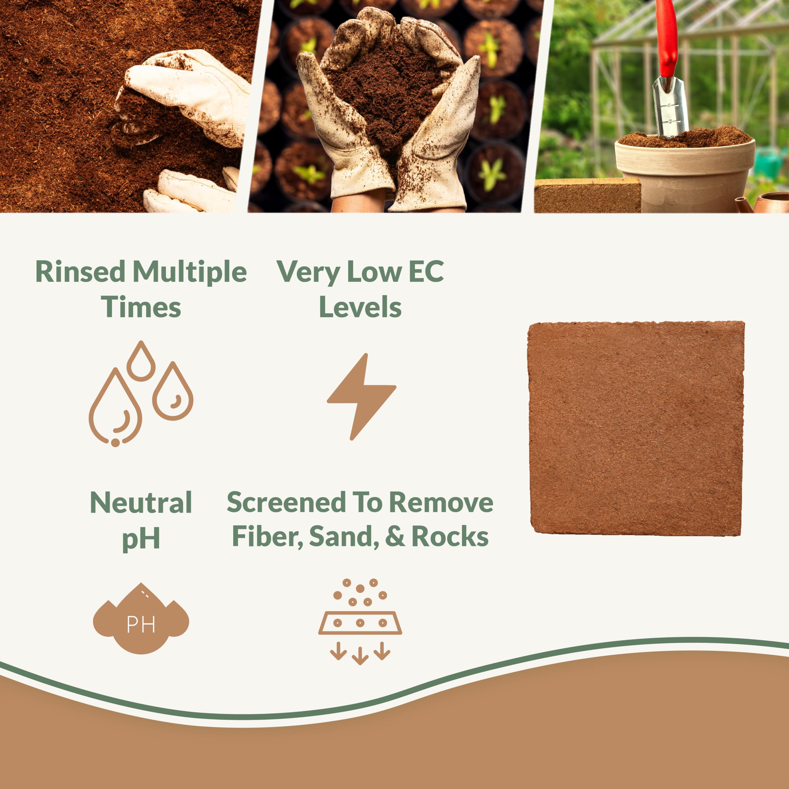 plantonix close-up of expanded coco coir texture improving moisture retention