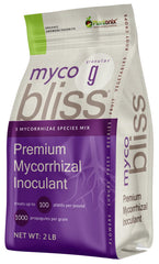 plantonix front package showing Myco Bliss 2 lb bag and clear branding benefit of concentrated inoculant