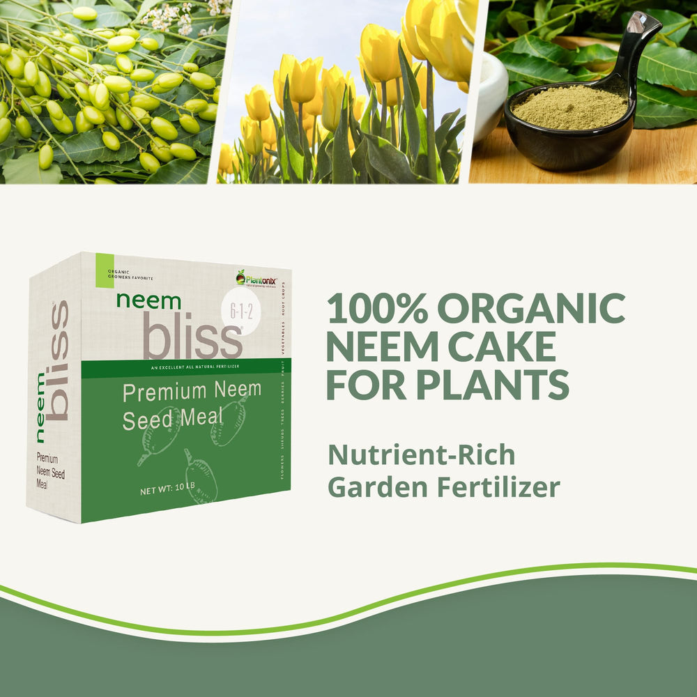 plantonix Neem Bliss close-up texture showing rich organic meal for soil