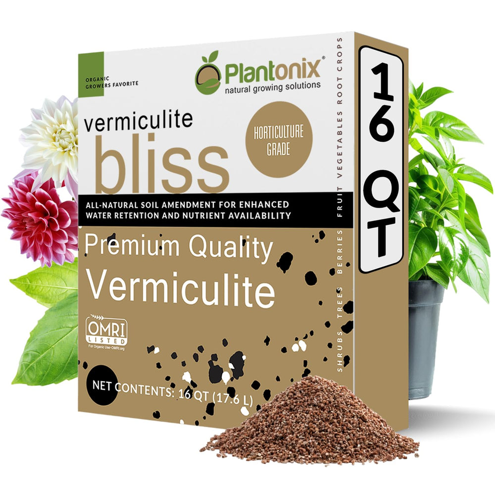 plantonix Vermiculite Bliss front bag showing packaging and quantity, convenient for storage