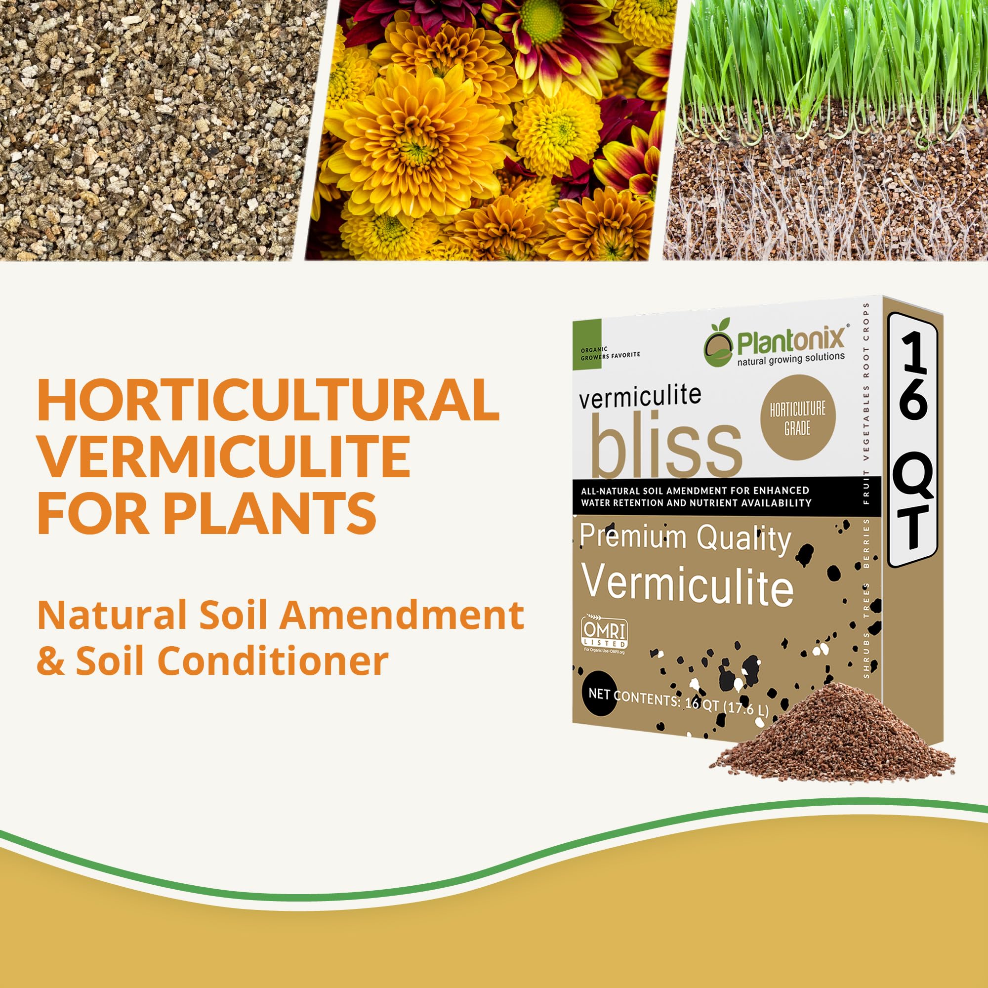 plantonix Vermiculite Bliss close-up of coarse texture demonstrating moisture-holding quality