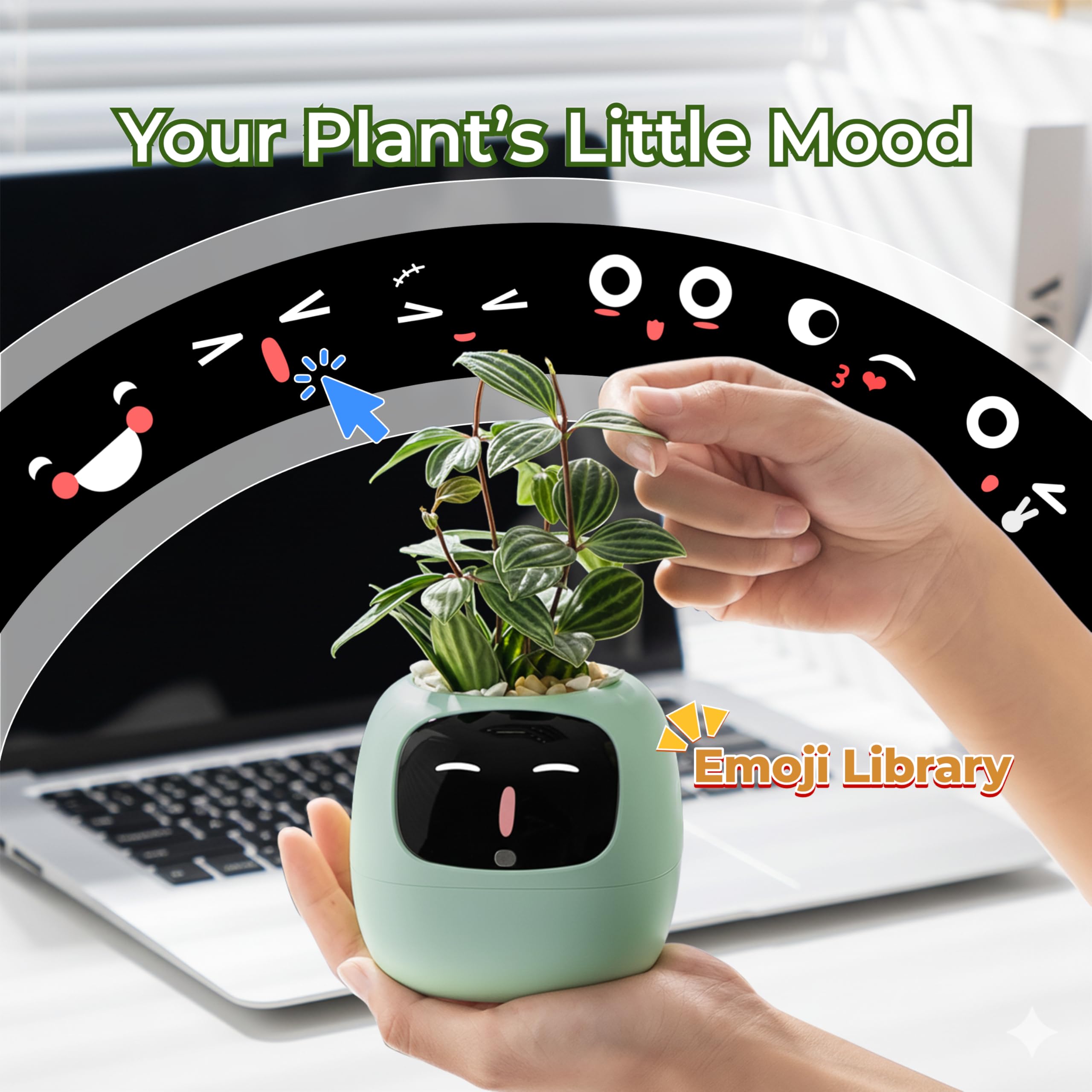 PLANTSIO pouring small water stream to soil, automated watering benefit