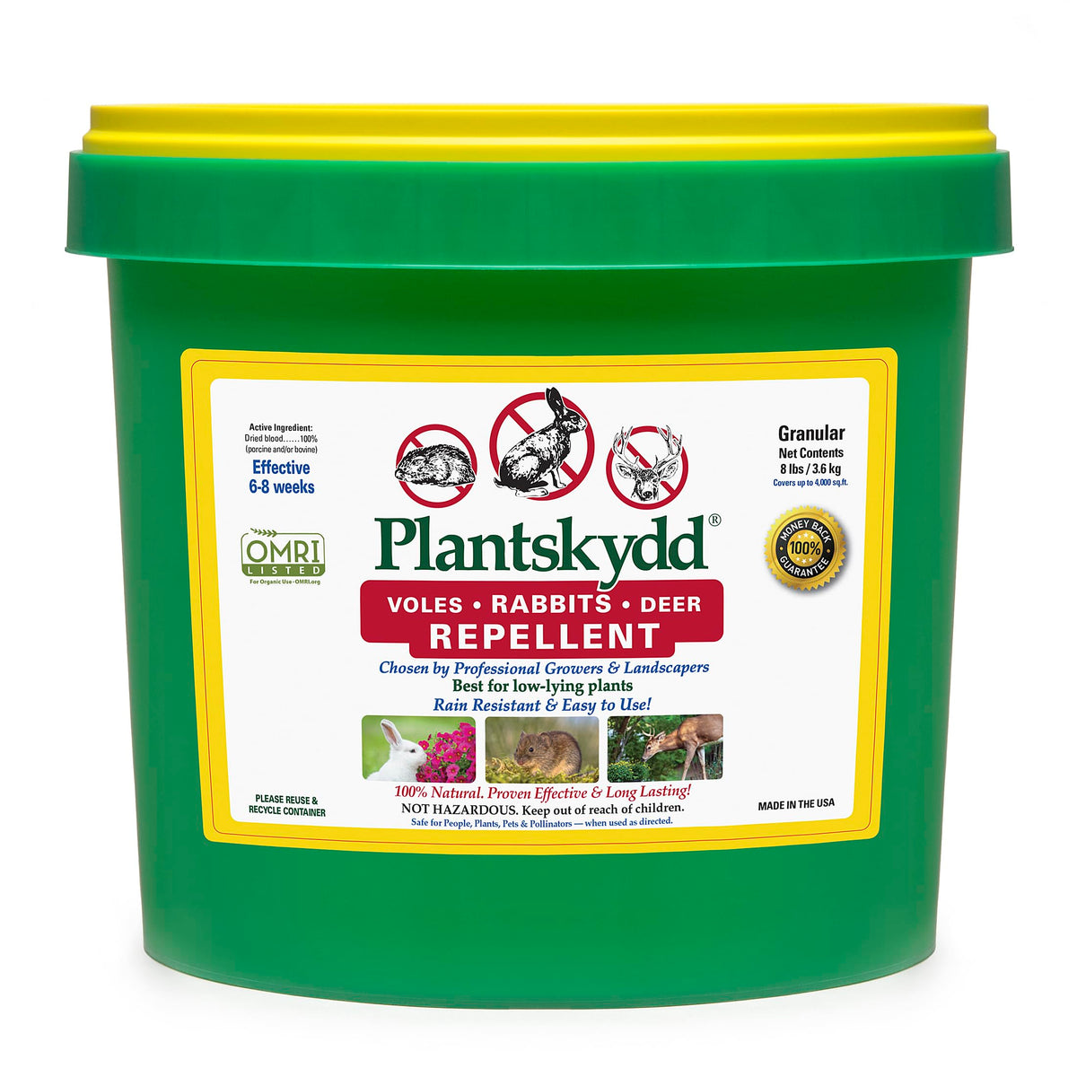 Plantskydd 8 lb pail front view showing packaging and brand
