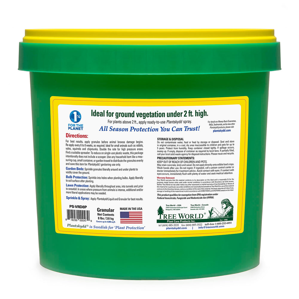 Plantskydd product label with OMRI listing and usage instructions visible