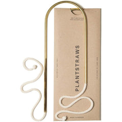 Plantstraws brass patina front view showing elegant design and steady hydration