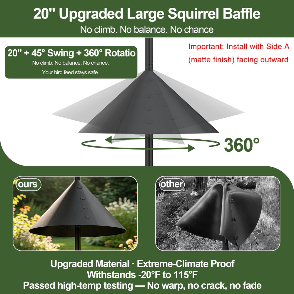 PLAPRO close-up of squirrel baffle texture showing durable UV-resistant material