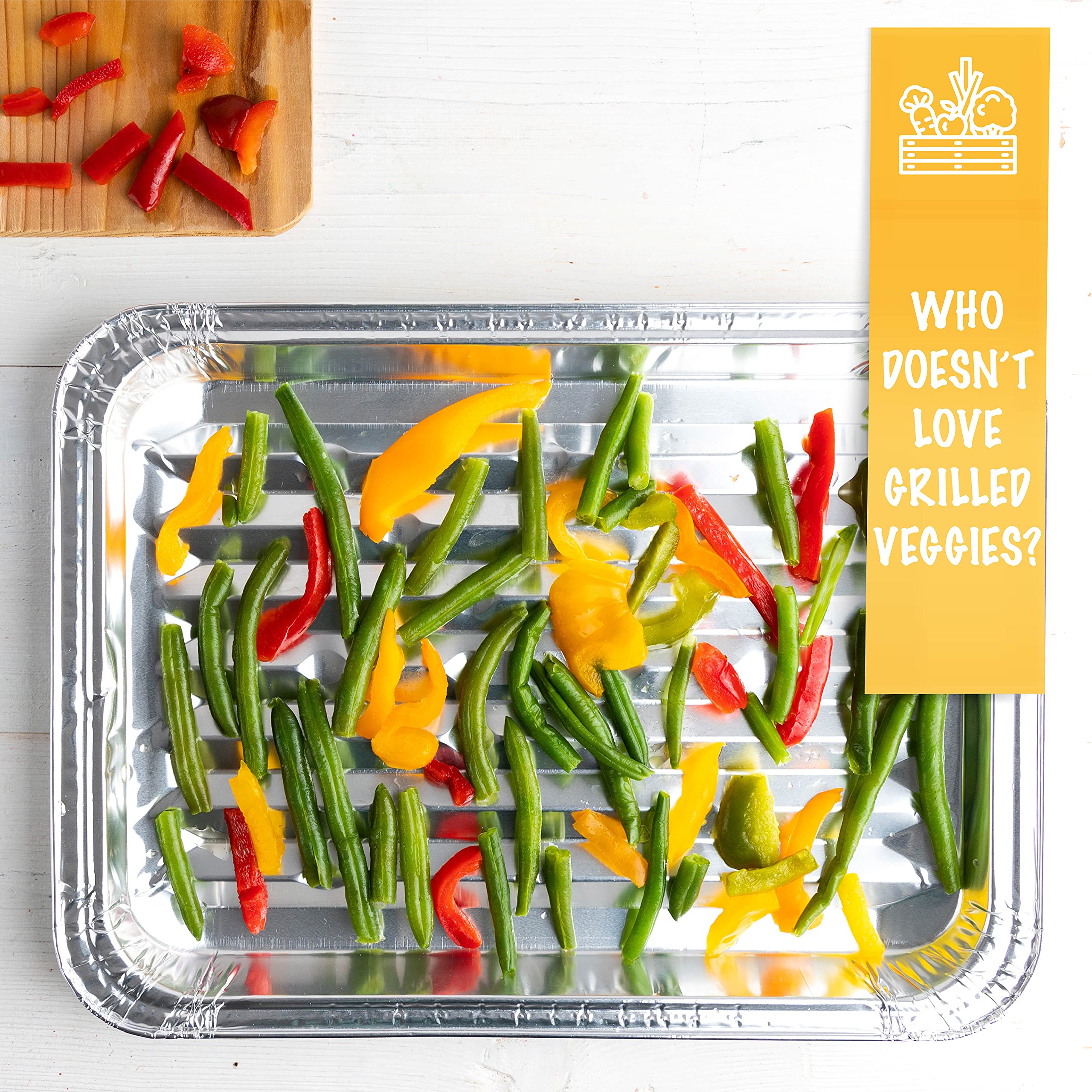 PLASTICPRO broiler pan placed in oven for indoor grilled texture and easy cleanup