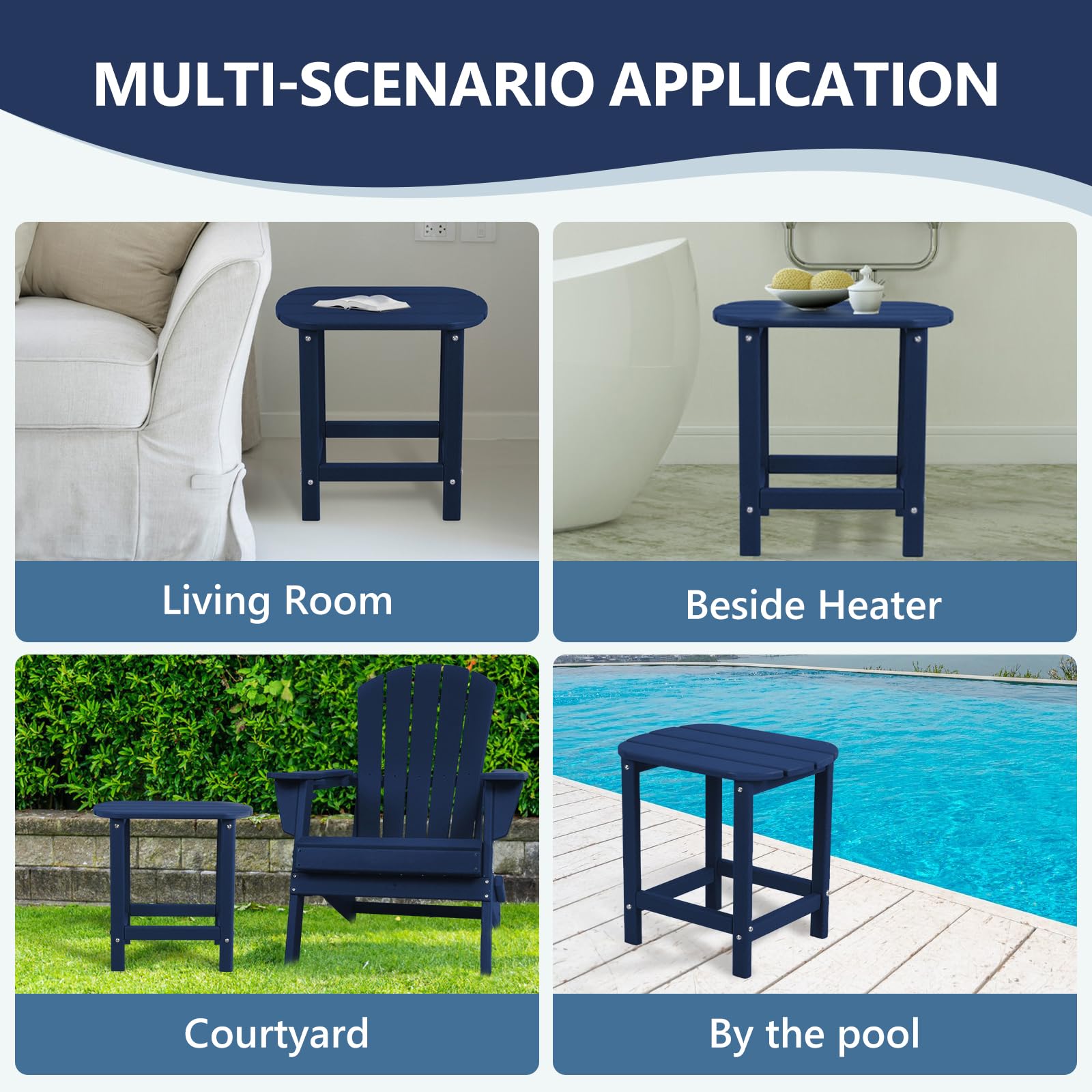 Plawdlik table at poolside demonstrating weather resistance and style