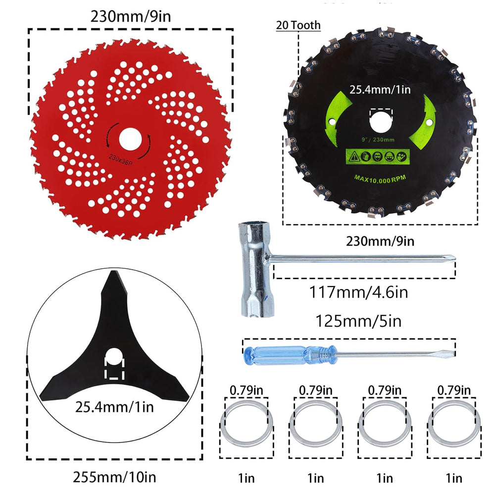 PLAXNS 36-tooth carbide blade close-up showing durable tips and long wear