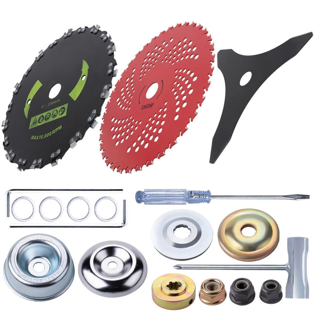 PLAXNS front packaging showing three blades and adapters for quick selection