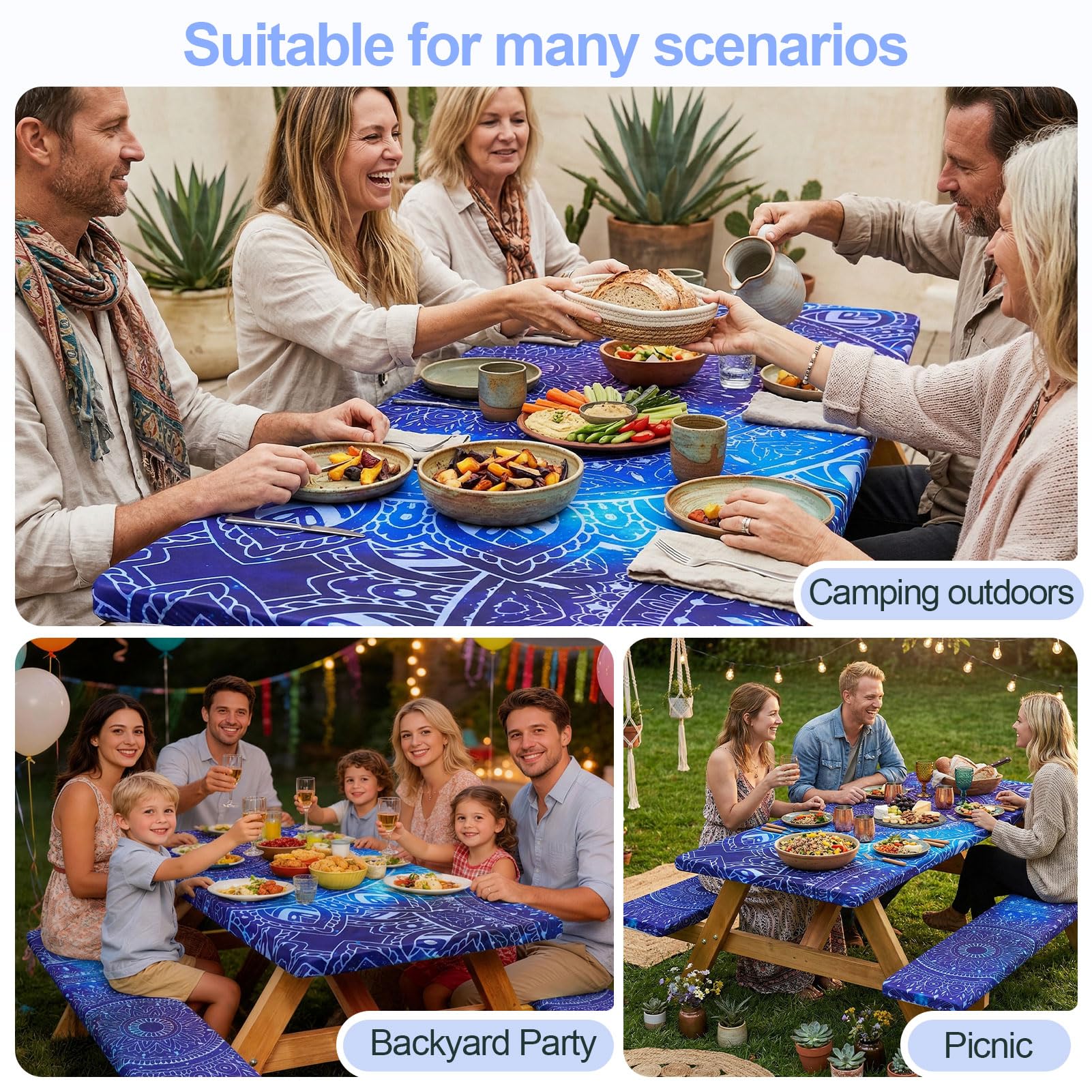 Play Tailor picnic lifestyle scene illustrating attractive patterns and effortless cleanup