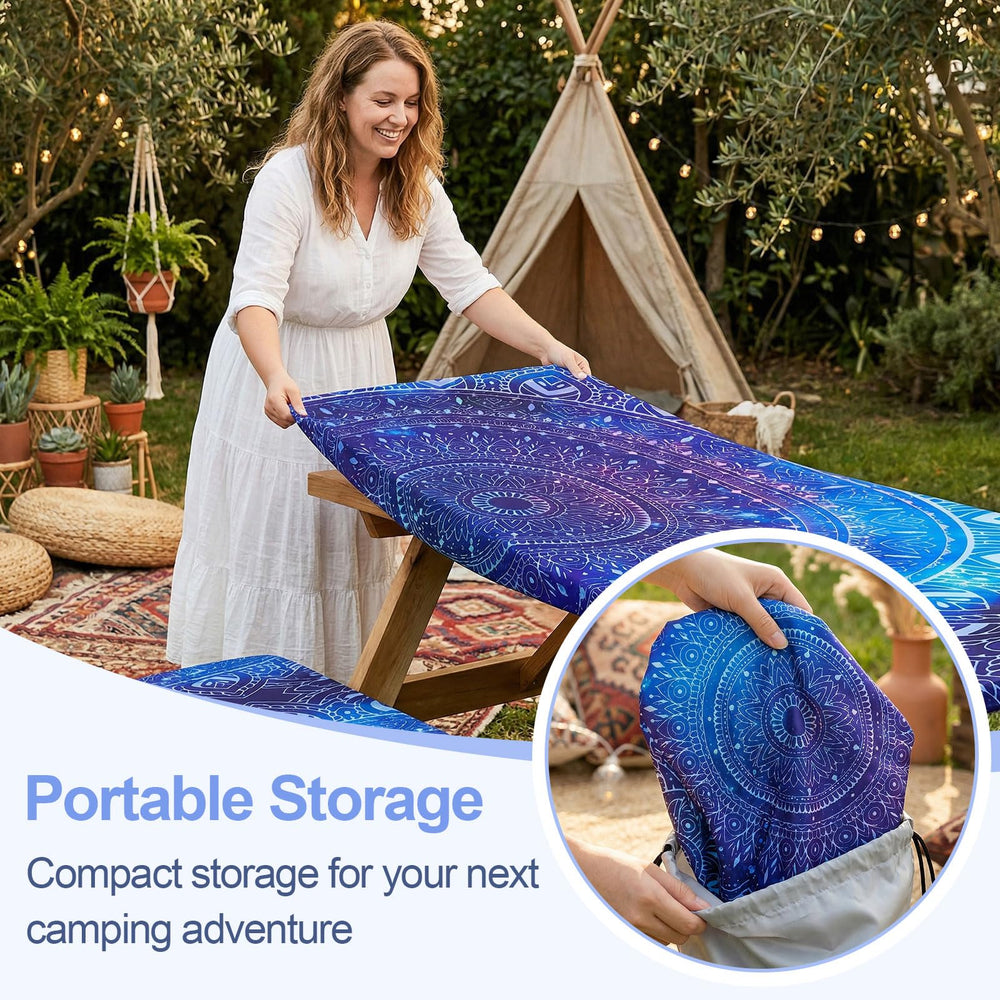 Play Tailor next to an 8ft table showing correct scale and full-coverage protection