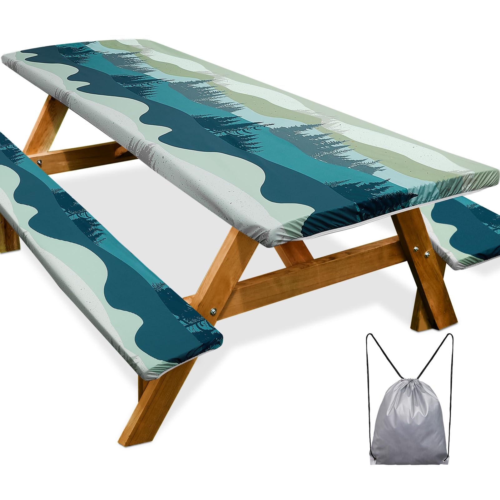 Play Tailor front view of fitted table cover showing clean protection