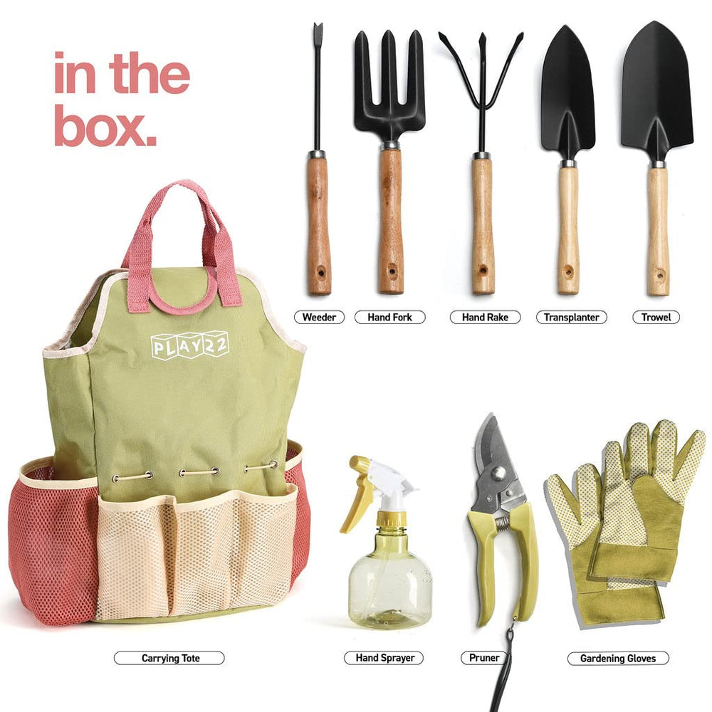 Play22 gloves and spray bottle arranged to show readiness and protection