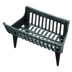 Pleasant Hearth cast iron grate front view showing sturdy bars and balanced airflow