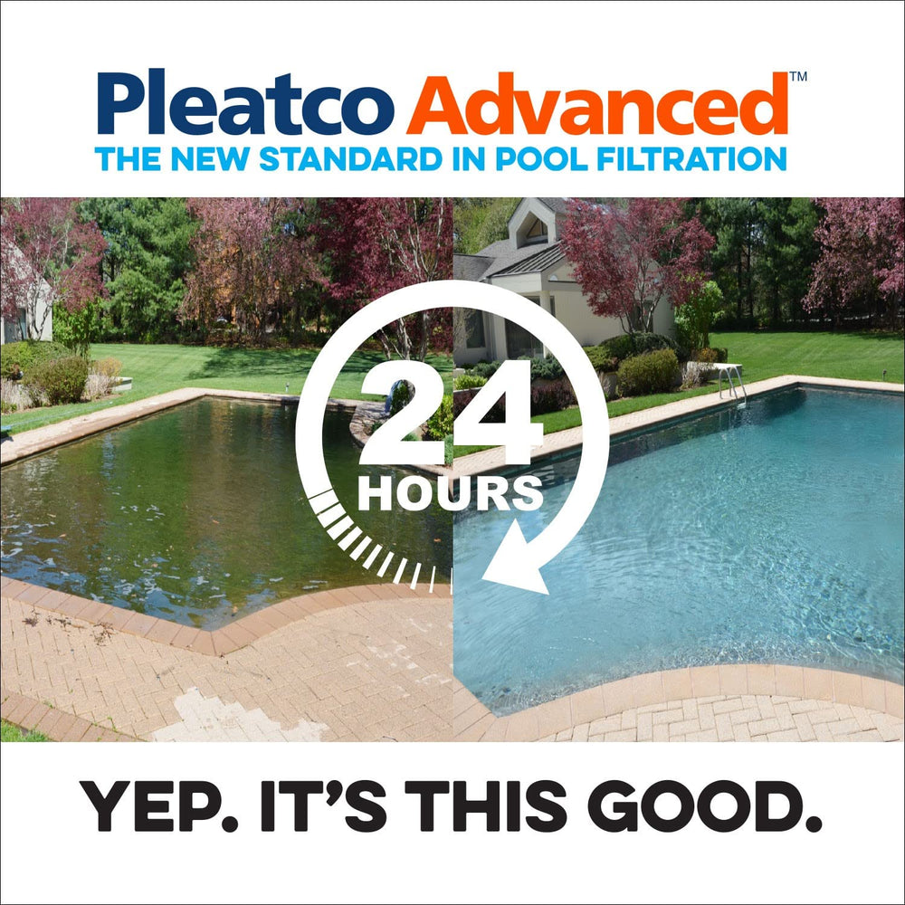 Pleatco cartridge installed in filter housing demonstrating quick OEM-compatible fit