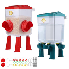 PlentiVive front view of the feeder and waterer set showing full kit and benefits