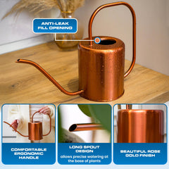 Plexon handle detail highlighting comfortable grip for controlled pours