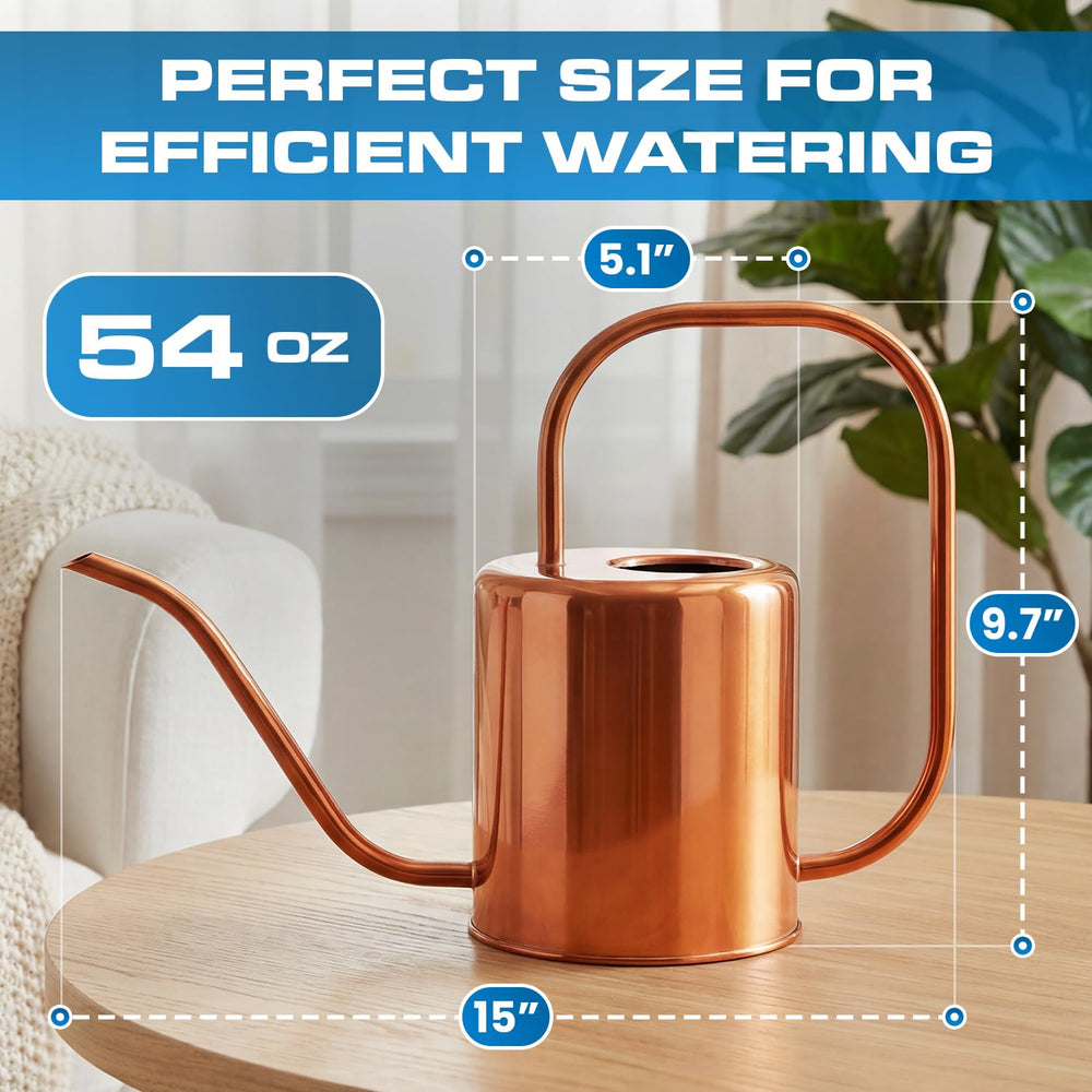 Plexon can staged on shelf as decor adding polished rose-gold elegance