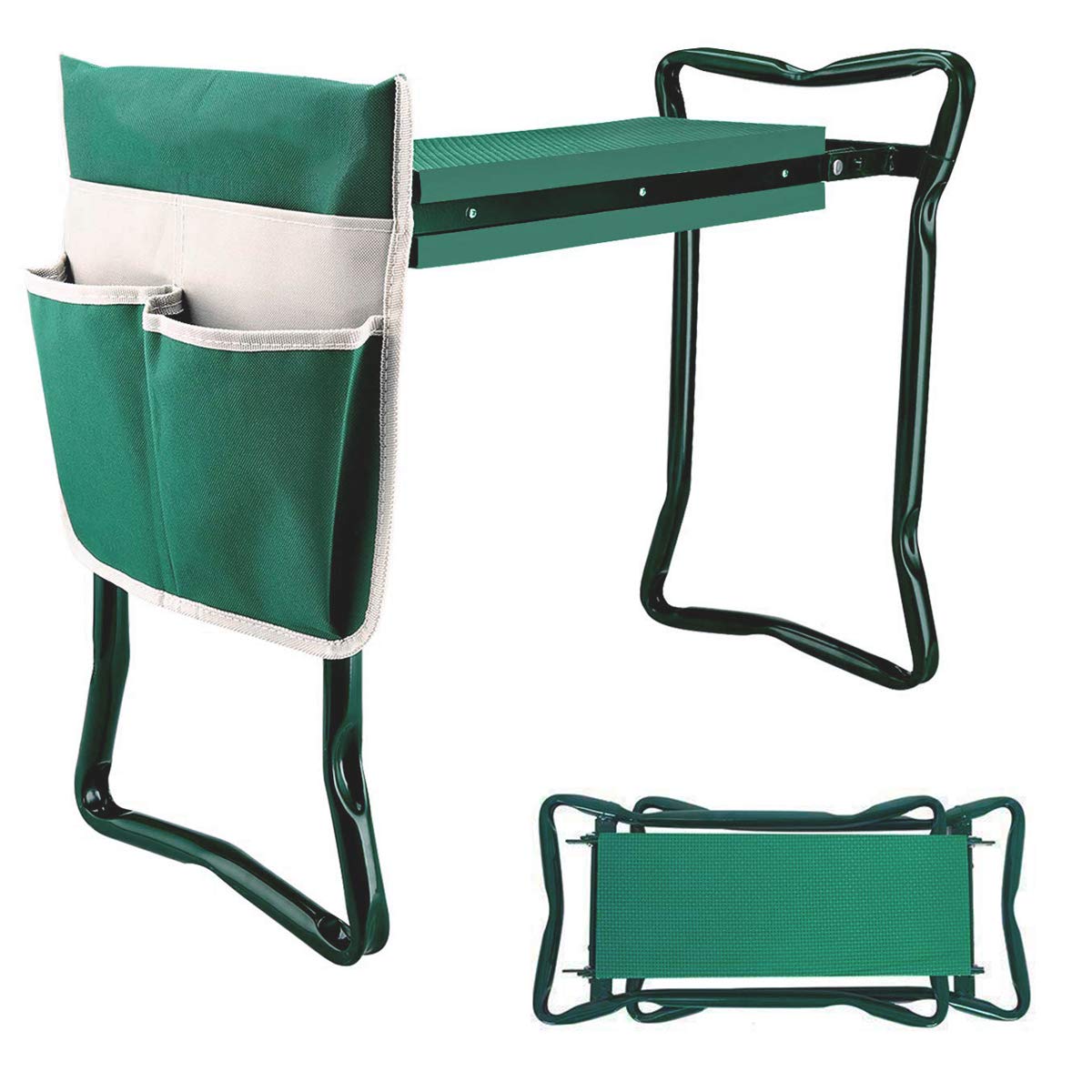 PLKO bench next to garden hoe shows compact scale for easy handling benefit