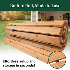 Plow & Hearth pathway laid through garden beds, protects lawn and plants