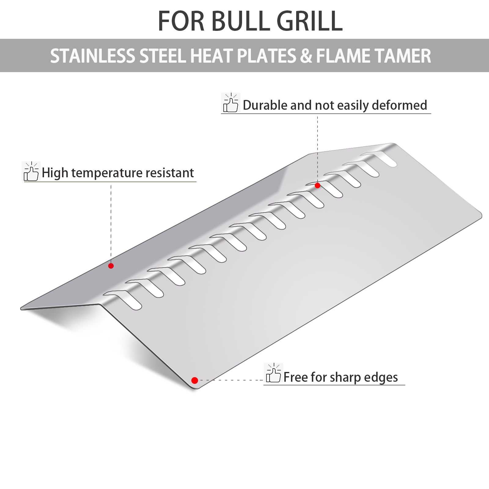 Plowo heat plates beside ruler showing exact dimensions for accurate fit