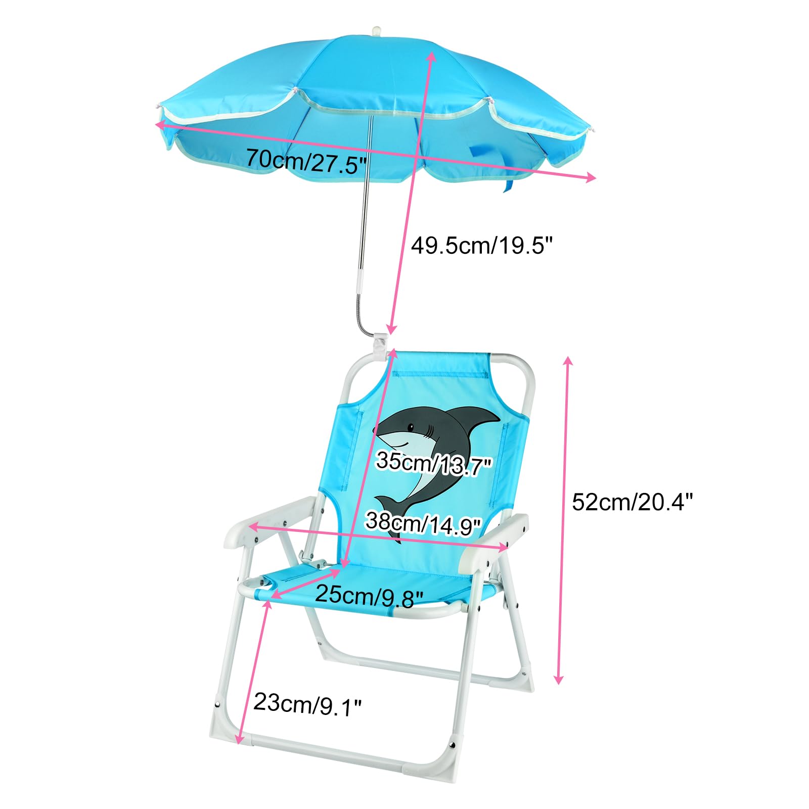 PLULON umbrella detail highlighting removable shade for sun protection