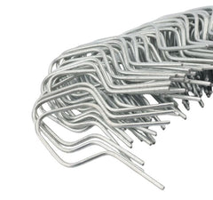 Plum Fittings tie securing chain link to T-post demonstrating quick installation