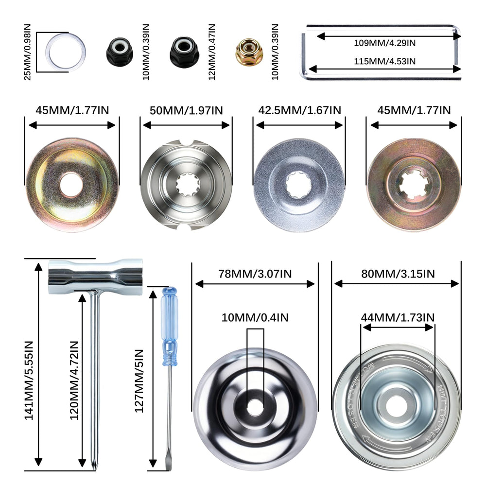 PLUMIA universal adapter kit and wrenches displayed to show simple installation benefit