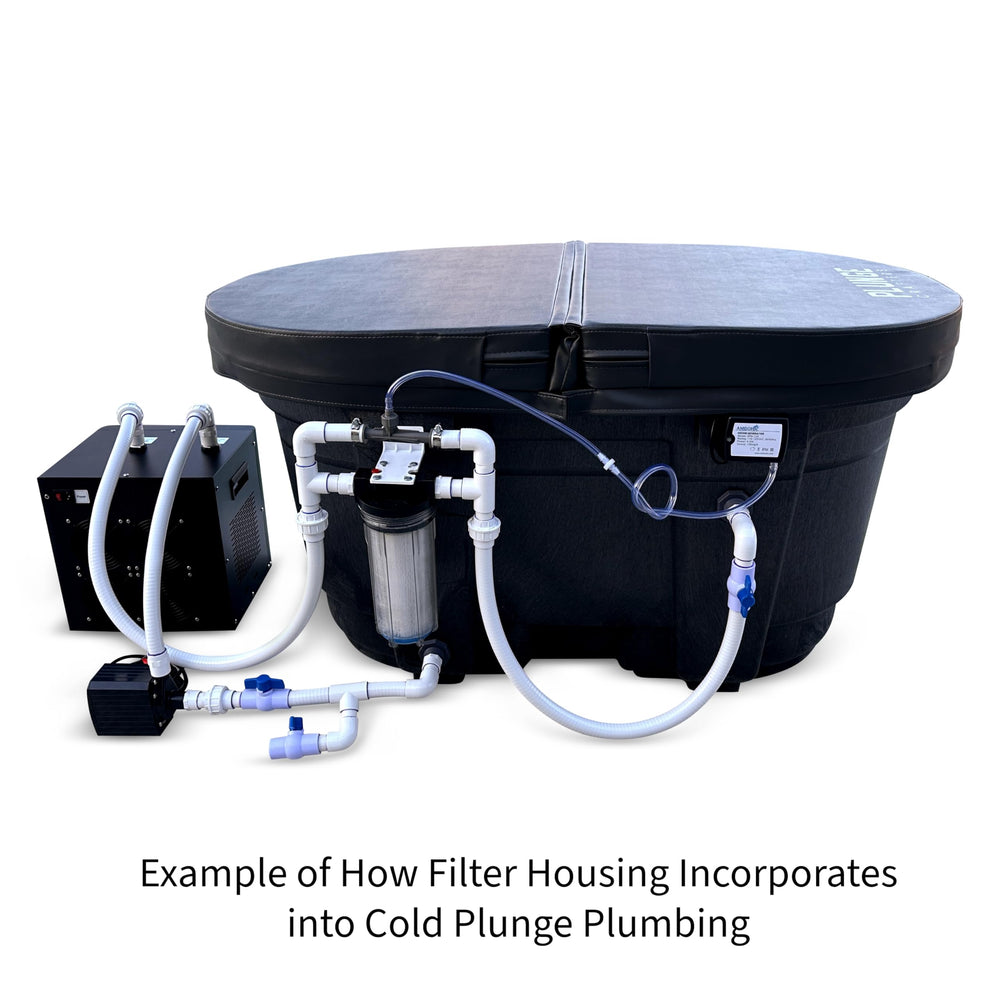 Plunge Crafters lifestyle scene with ice bath showing cleaner, clearer water