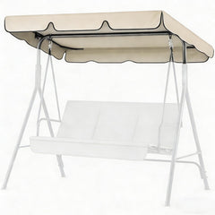 PLUSLEYSC front view of beige canopy showing full coverage and curb appeal