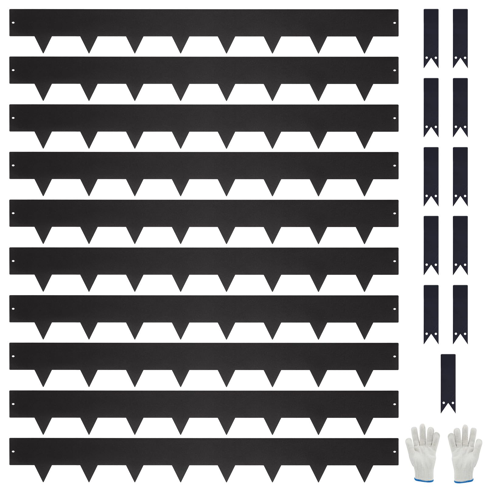 Pmango front view of 10-pack black edging kit showing neat compact packaging and coverage benefit