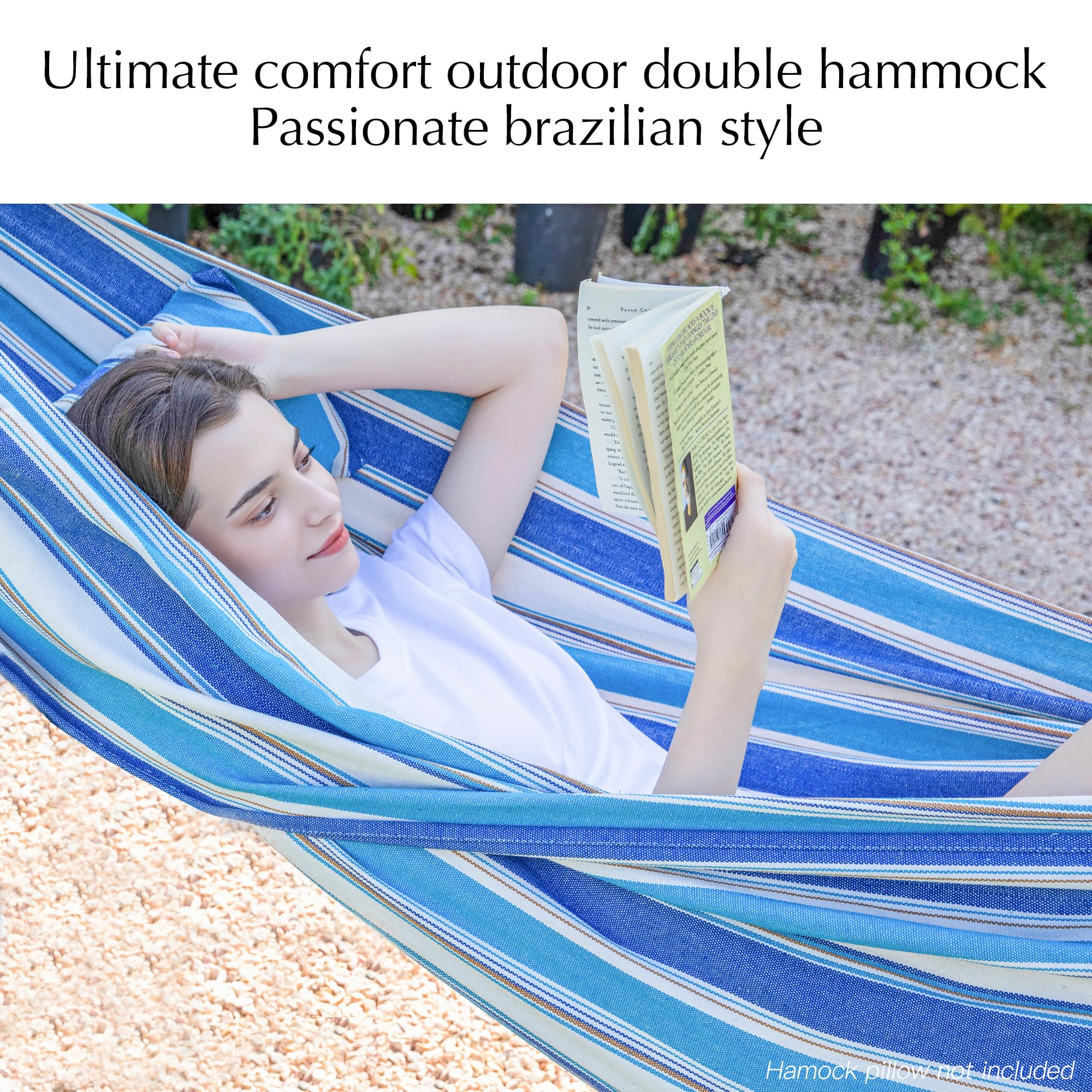 PNAEUT hammock close-up weave texture highlighting soft poly-cotton — breathable comfort