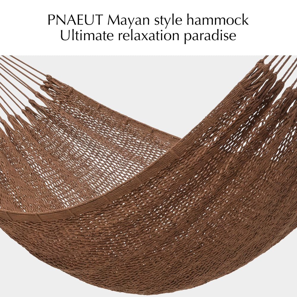 PNAEUT hammock in use with two people relaxing demonstrating stability