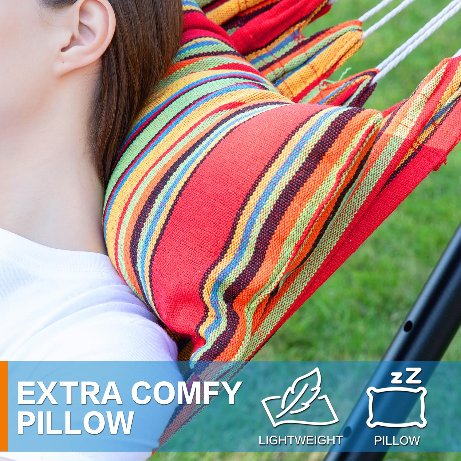 PNAEUT hammock with two people reclining to show 450-pound capacity and shared comfort