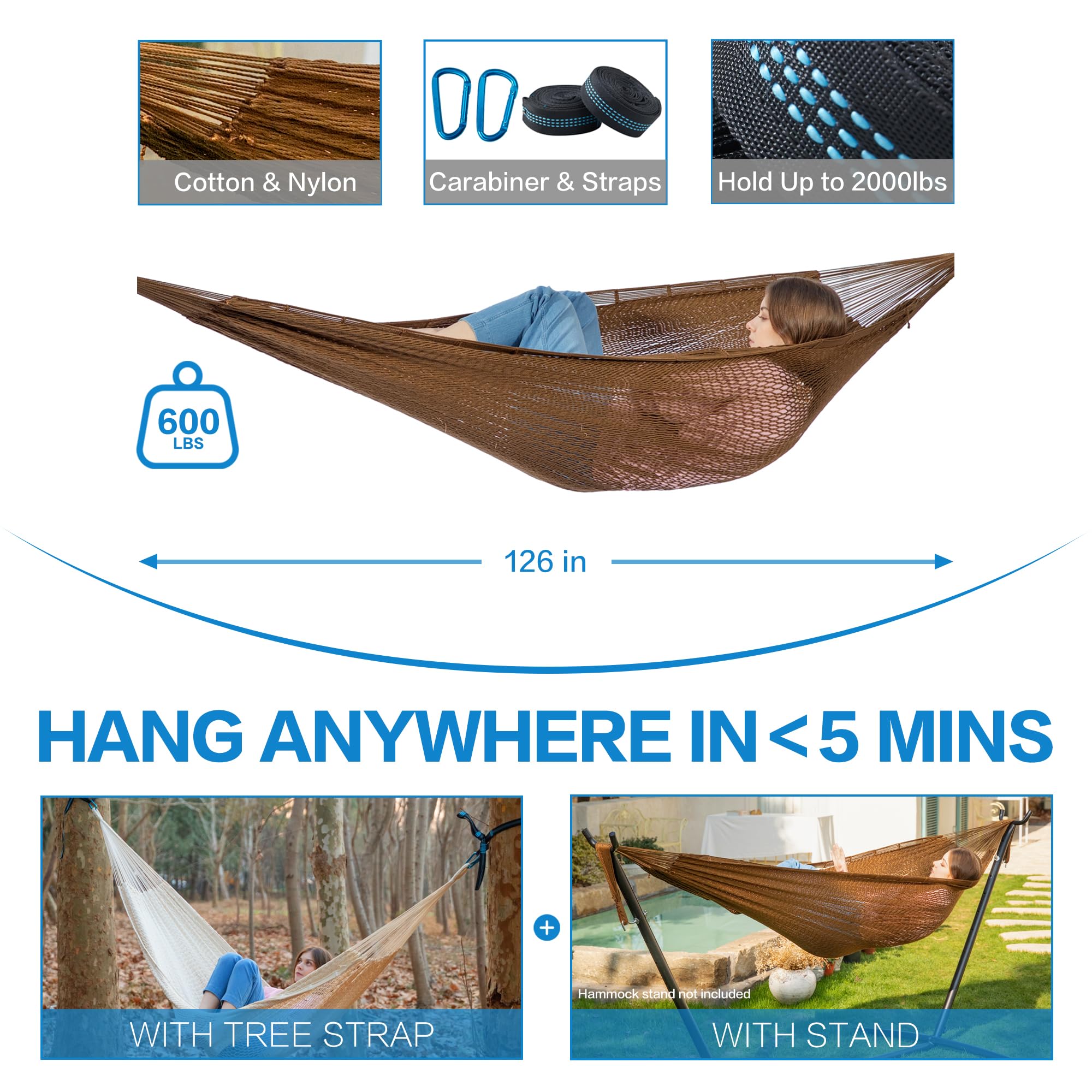 PNAEUT hammock folded in carrying bag showing easy transport and storage