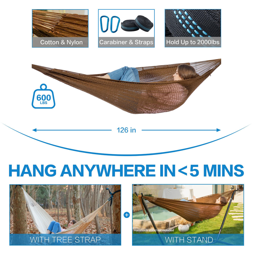 PNAEUT hammock folded in carrying bag showing easy transport and storage