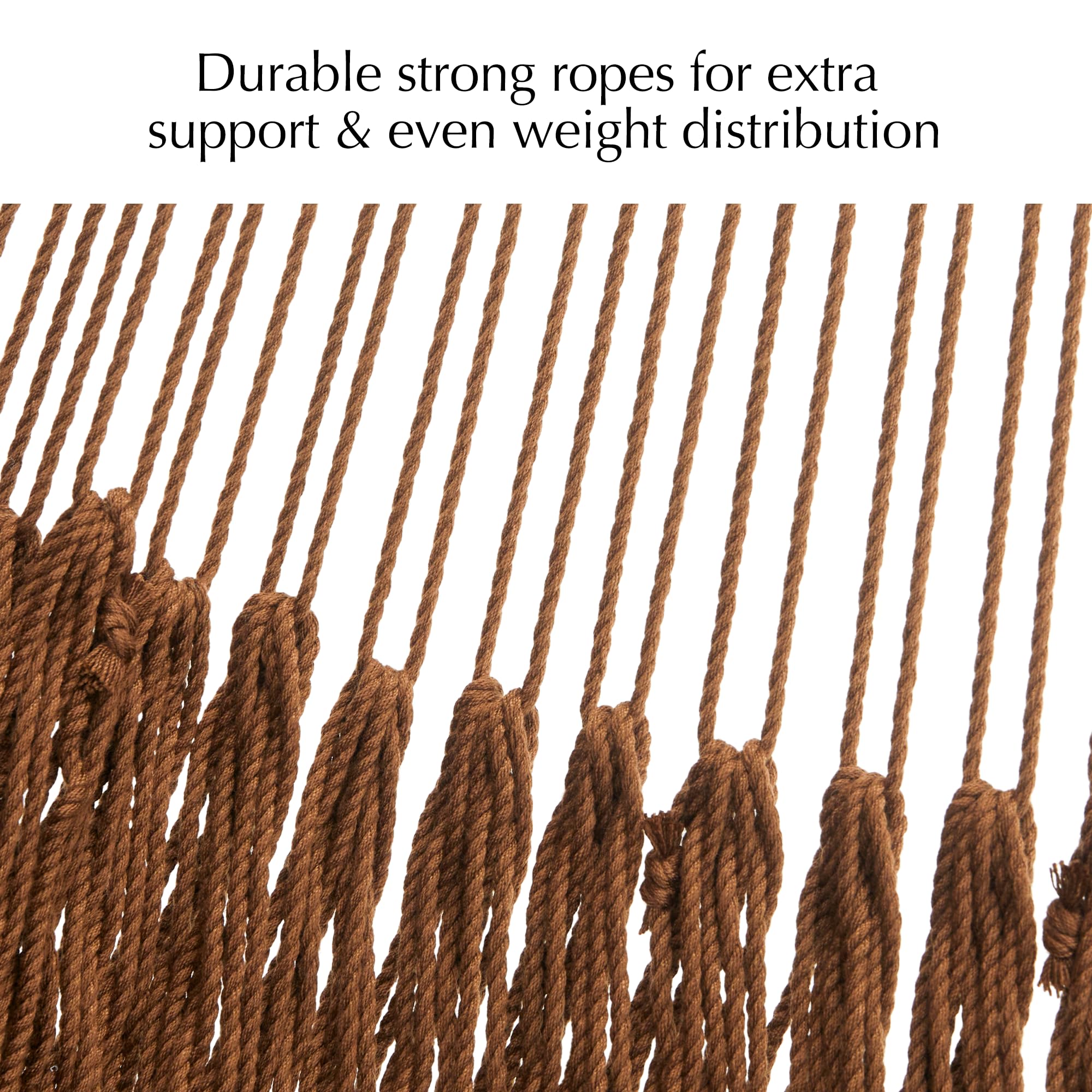 PNAEUT hammock next to measuring tape showing 126-inch length scale