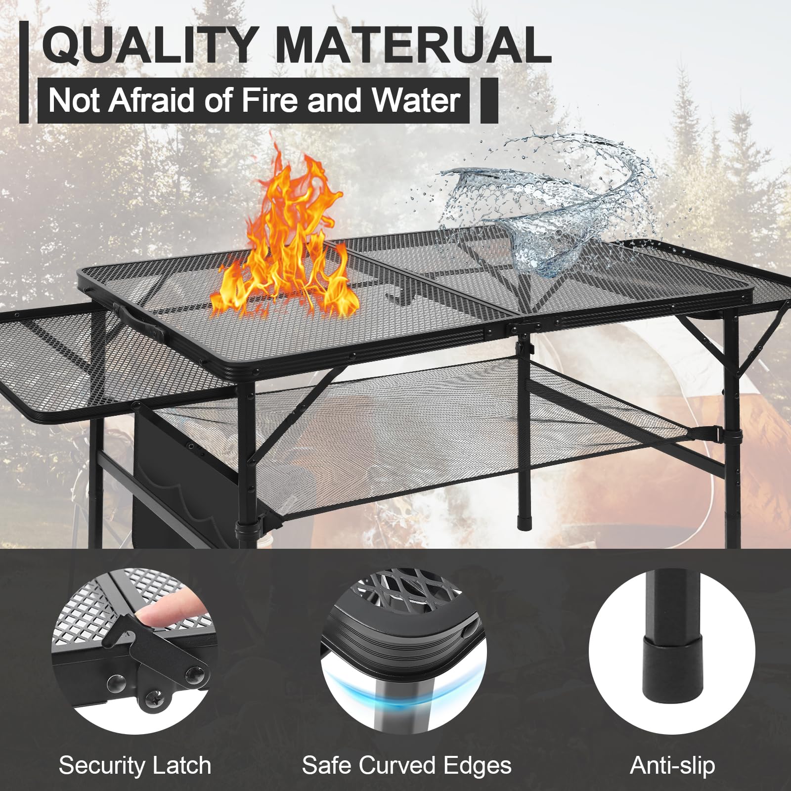 Pnbfhn in use at a campsite highlighting easy cooking convenience