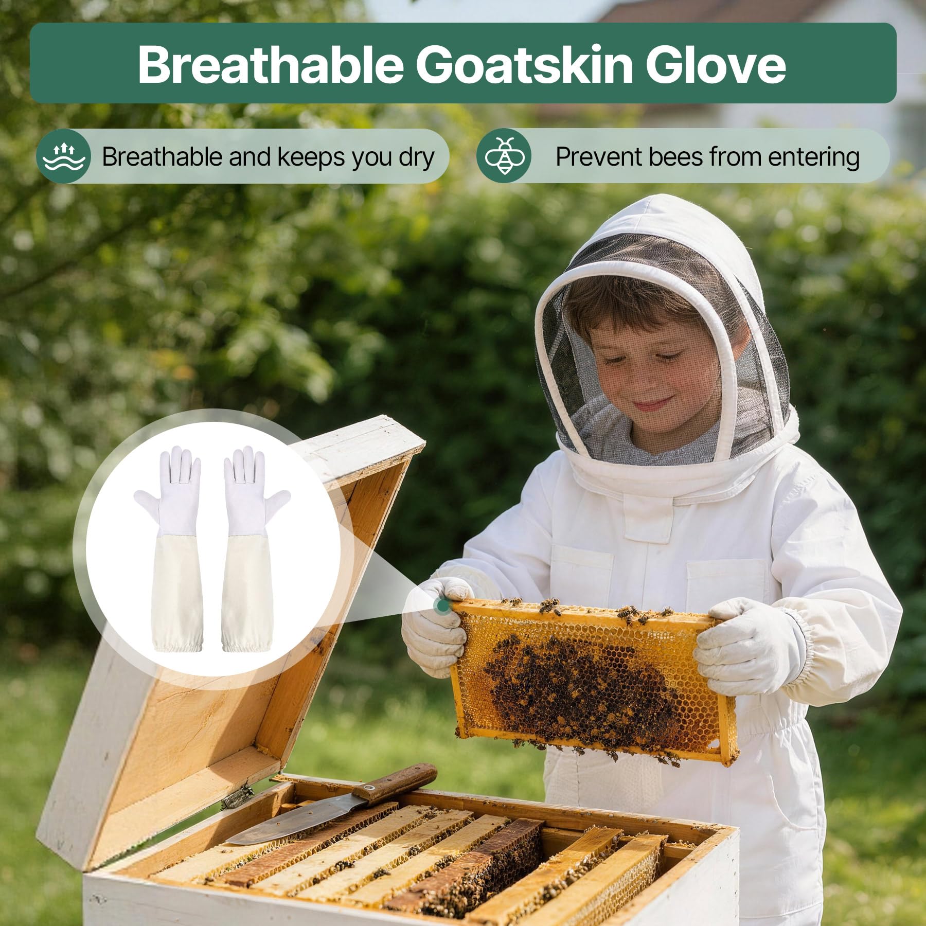 PNKKODW gloves overlapping sleeve to prevent gaps and enhance safety