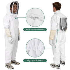 PNKKODW gloves overlapping sleeves for secure sting-proof coverage