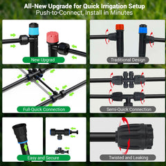 PNNEQ adjustable emitter detail allowing precise water control per plant