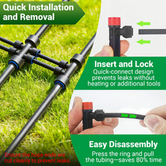 PNNEQ close-up of quick-connect fitting ensuring easy tool-free assembly