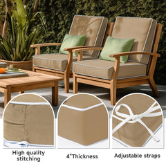 PNP FKJP cushion placed on patio chair demonstrating immediate comfort upgrade