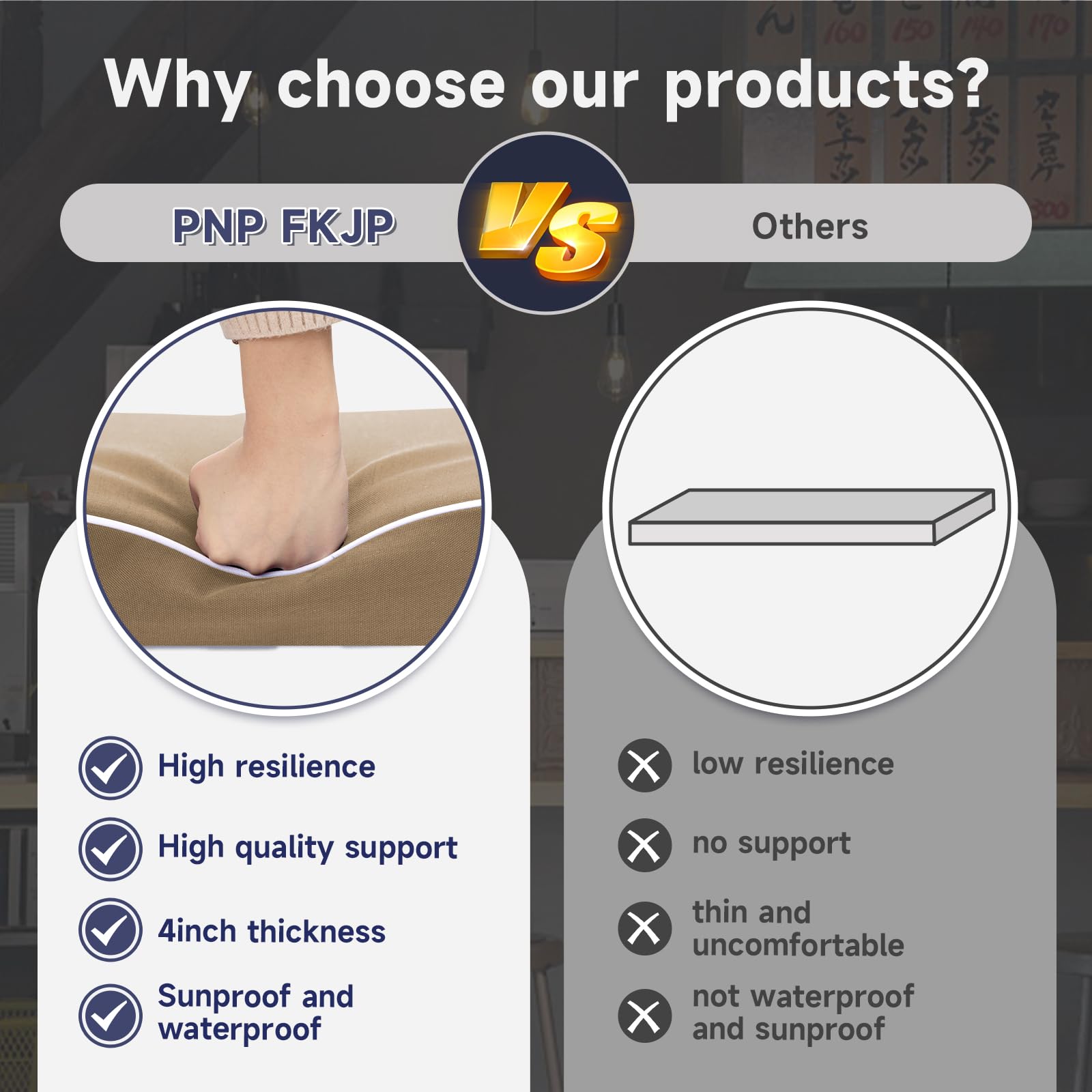 PNP FKJP removable cover zipper detail showing easy machine-washable care